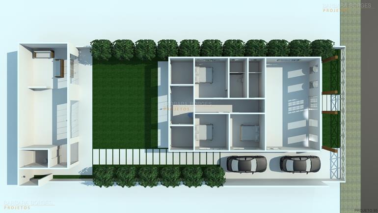 Planta Sobrado Telhado Embutido