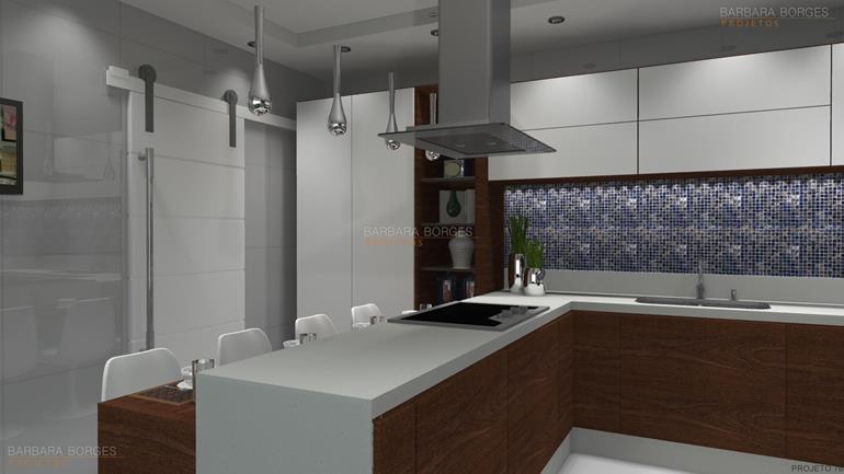 projeto casas pequenas cozinhas americanas