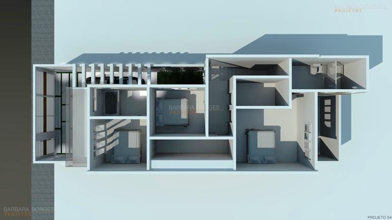 quarto de menina e menino juntos planta casa simples moderna