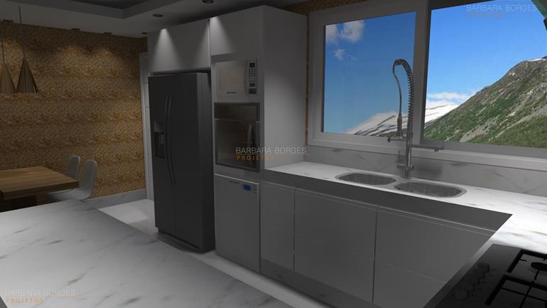 projetos de casas em 3d revestimento cozinha